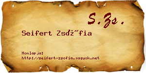 Seifert Zsófia névjegykártya